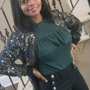 Floral Bomber Jacket